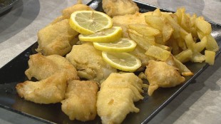 Gebackener Fisch mit belgischen Pommes (Fish'n'Chips)