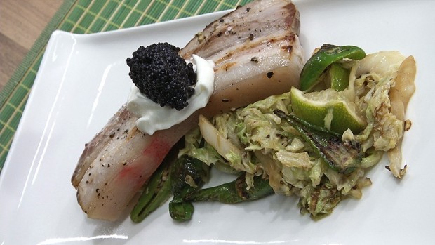 Bauchfleisch mit „Kohl“ und Kaviar