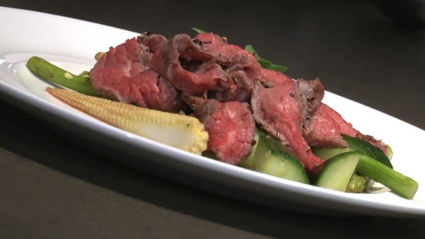 Flank-Steak mit asiatischem Gemüse