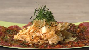 Carpaccio mit asiatischer Marinade und Schnello-Kimchi