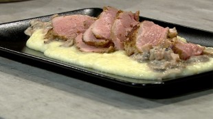 Jeannines Roastbeef mit Champignonsauce auf Kartoffelcreme