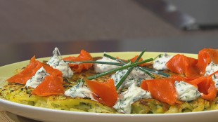 Kartoffelpuffer mit Lachs