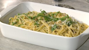 Spaghetti Carbonara mit Räuchertofu