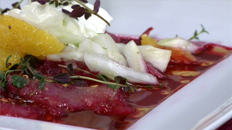 Marinierter Huchen mit roten Rüben und Fenchel | Koch mit! Oliver
