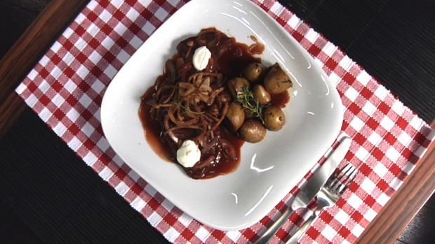 Vegetarischer Zwiebelrostbraten